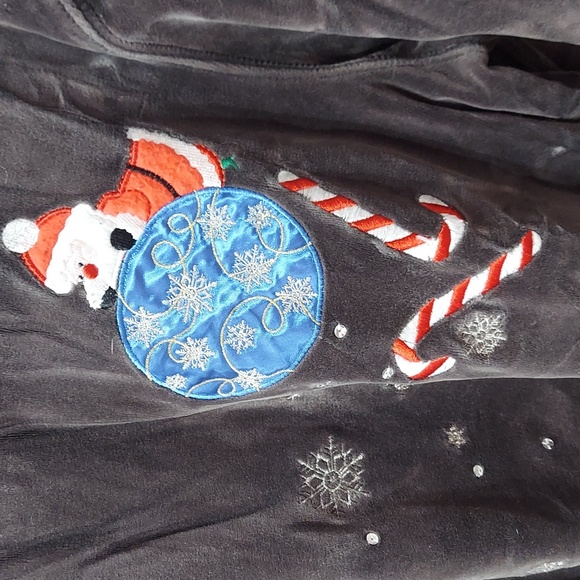 Karen Scott sport Santa shirt size medium invw238 - Picture 2 of 7